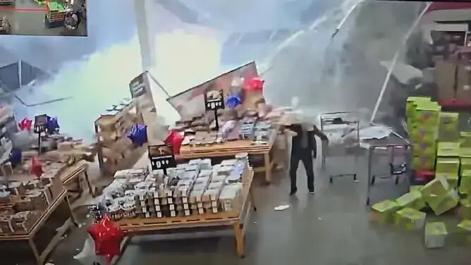 Fuertes lluvias provocan el colapso parcial del techo de una tienda en Nueva Jersey Fuertes lluvias provocan el colapso parcial del techo de una tienda en Nueva Jersey