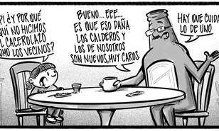 Caricatura de Noticiero Poteleche 8 julio 2026