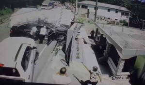 Varios heridos durante accidente entre un carro y un cami&oacute;n en Constanza
