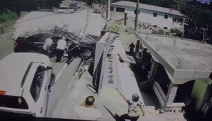 Varios heridos durante accidente entre un carro y un cami&oacute;n en Constanza