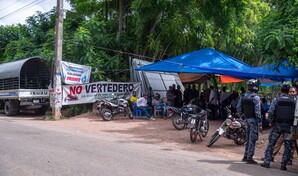 Un campamento paraliza desde hace 75 d&iacute;as el acceso a proyecto de planta de residuos en La Cuaba