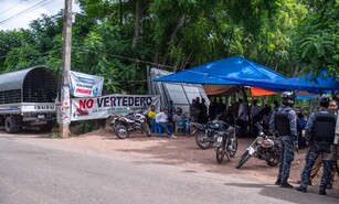 Un campamento paraliza desde hace 75 d&iacute;as el acceso a proyecto de planta de residuos en La Cuaba