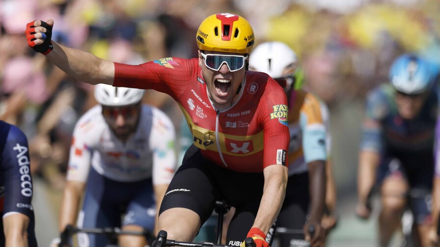 El noruego Waerenskjold gana la úndecima etapa del Tour de Francia y rompe una marca de velocidad El noruego Waerenskjold gana la úndecima etapa del Tour de Francia y rompe una marca de velocidad