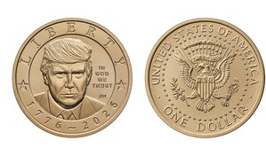 EE. UU. presenta el dise&ntilde;o de la moneda conmemorativa con el rostro de Trump
