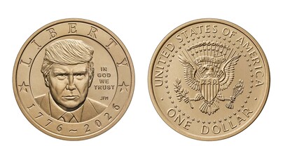EE. UU. presenta el dise&ntilde;o de la moneda conmemorativa con el rostro de Trump