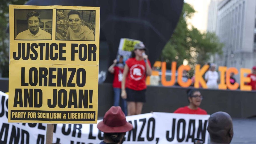Protestan en Nueva York por Lorenzo, Joan y todas las víctimas del ICE Protestan en Nueva York por Lorenzo, Joan y todas las víctimas del ICE