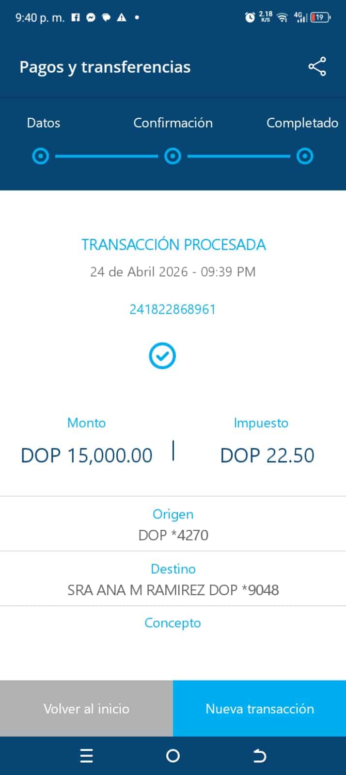 Comprobante de pago