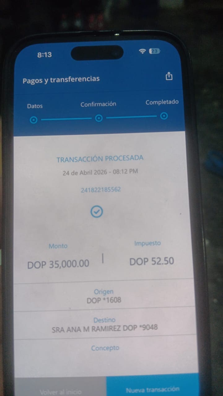 Comprobantye de pago.