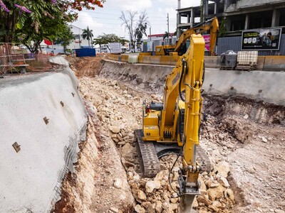 Construyen túnel para drenaje pluvial en la Luperón