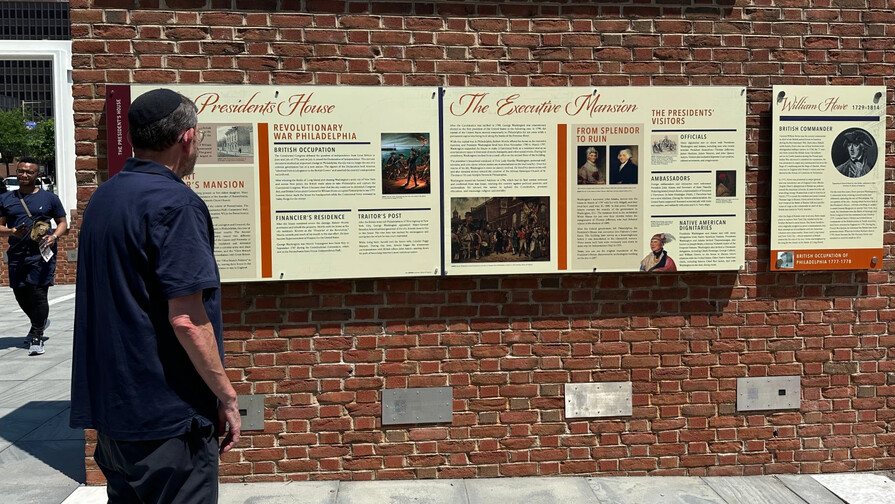 Gobierno de Trump reemplaza exhibición sobre la esclavitud en la casa de George Washington en Filadelfia Gobierno de Trump reemplaza exhibición sobre la esclavitud en la casa de George Washington en Filadelfia