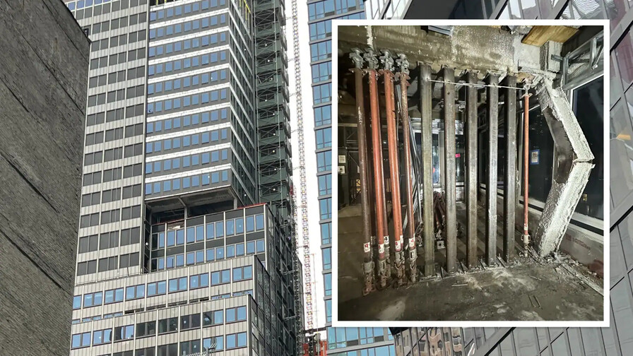 Informe revela que columnas del edificio colapsado en Manhattan no fueron reforzadas