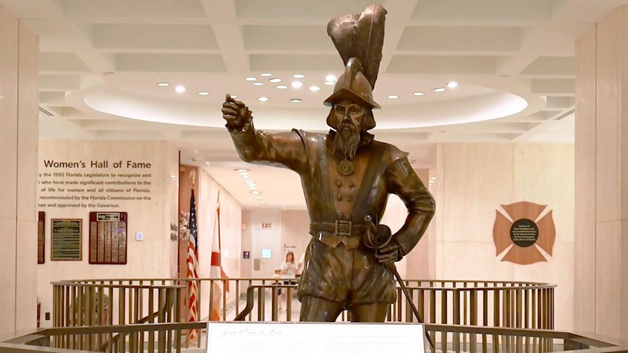 Florida inaugura una estatua de Ponce de León, el explorador que dio el nombre al estado Florida inaugura una estatua de Ponce de León, el explorador que dio el nombre al estado