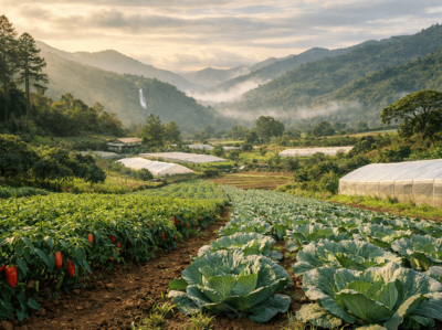 San José de Ocoa, jardín de vegetales,