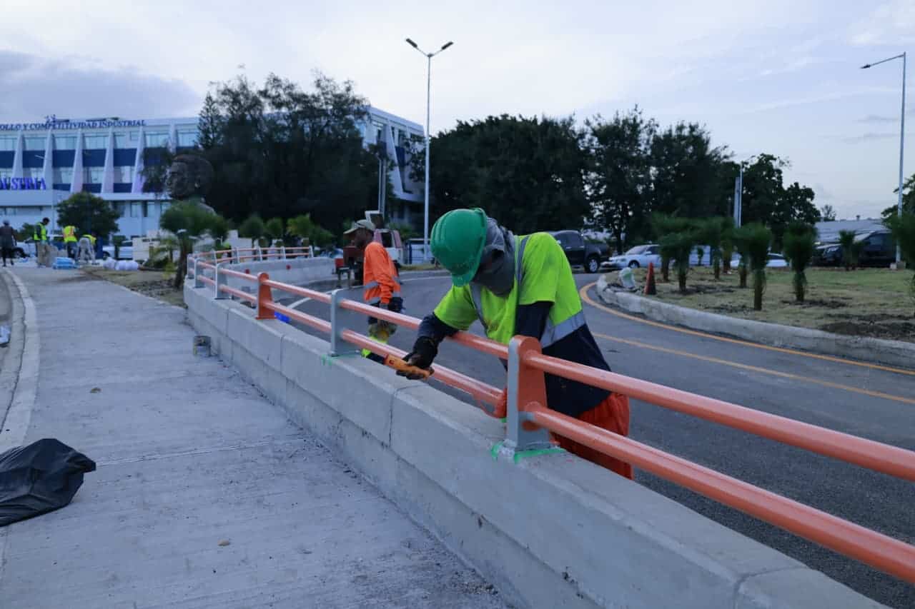 Trabajos del túnel en la Plaza de la Bandera