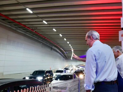 Abinader publica un tuit tras inaugurar el túnel Plaza de la Bandera