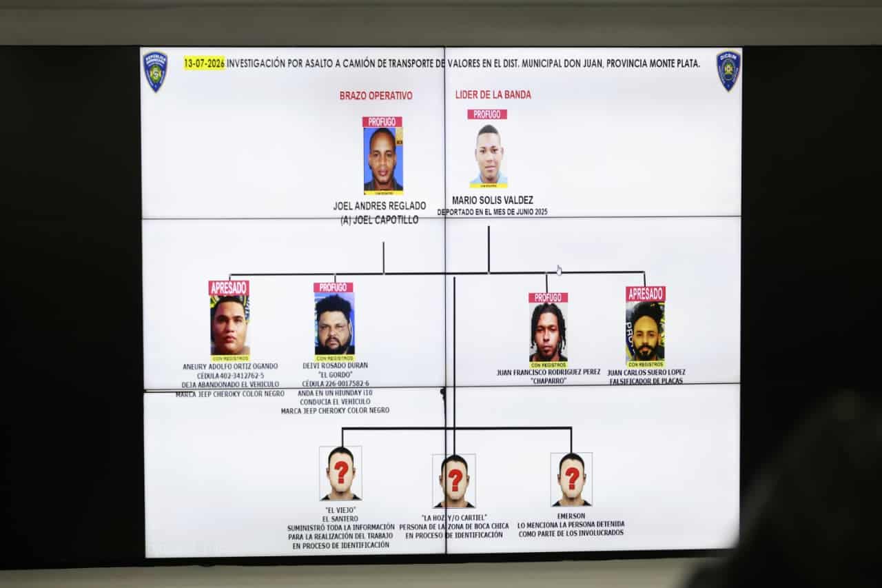Implicados en el asalto a camión de valores en Monte Plata.