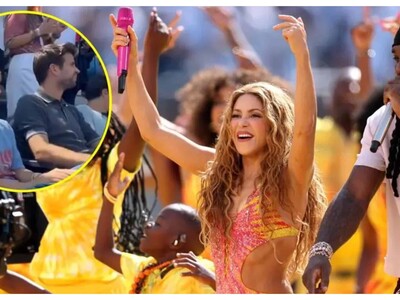 Gerard Piqué, impasible durante show de Shakira en la Copa Mundial