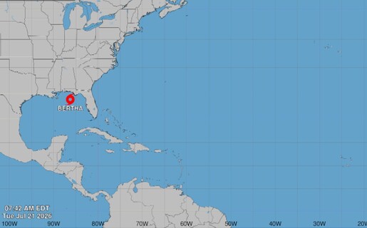Tormenta Bertha avanza hacia la costa sur de Estados Unidos con alertas por lluvias e inundaciones