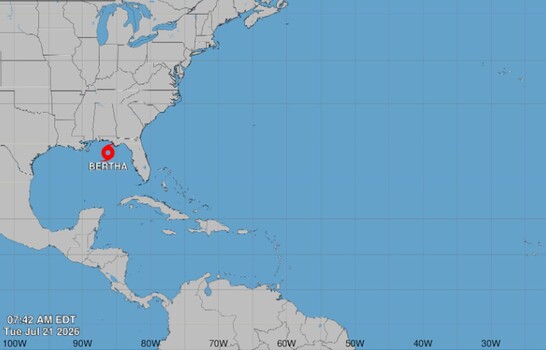 Tormenta Bertha avanza hacia la costa sur de Estados Unidos con alertas por lluvias e inundaciones
