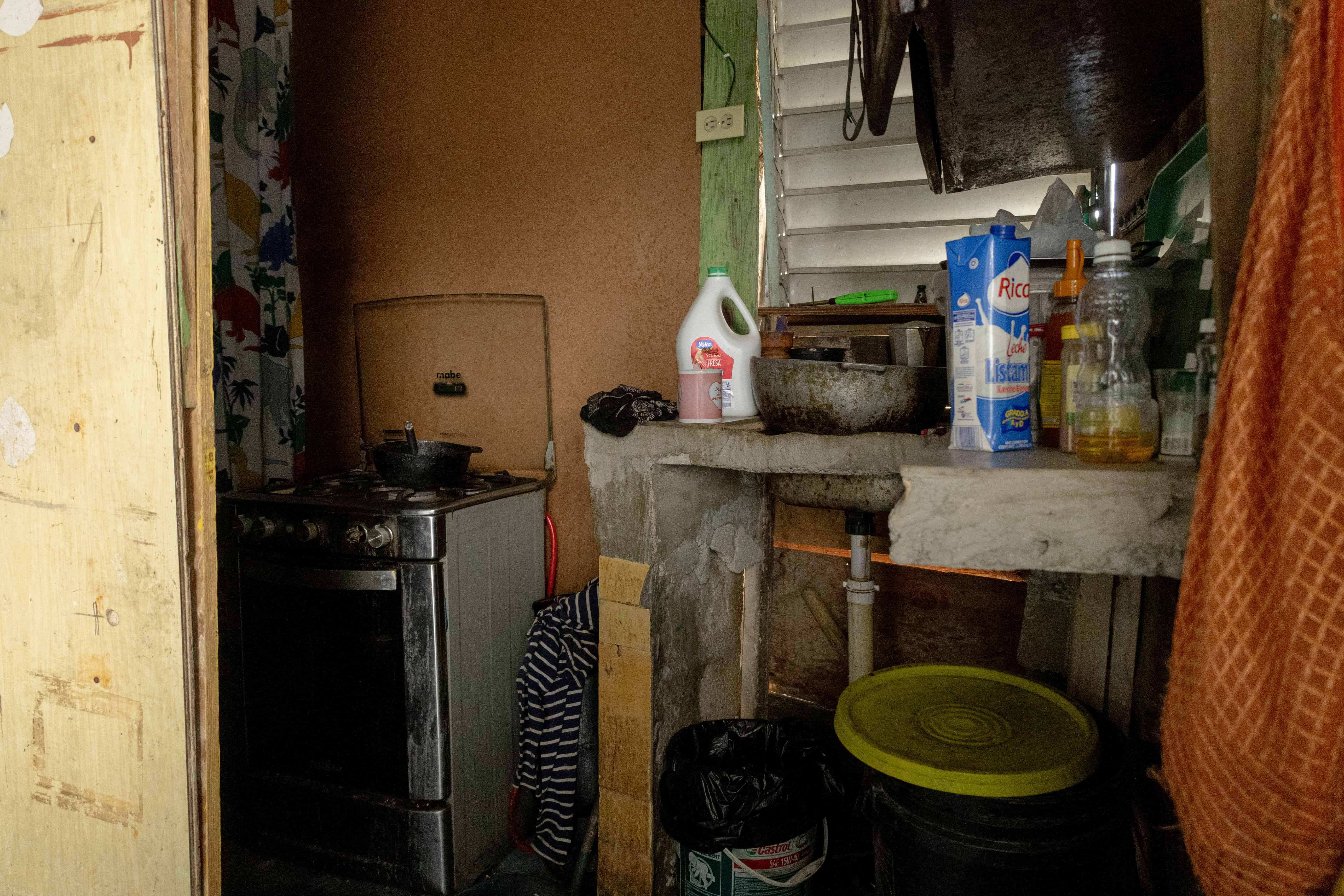 Una de las casas del barrio construido ilegalmente
