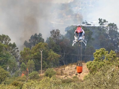 España estabiliza grave incendio en el centro del país