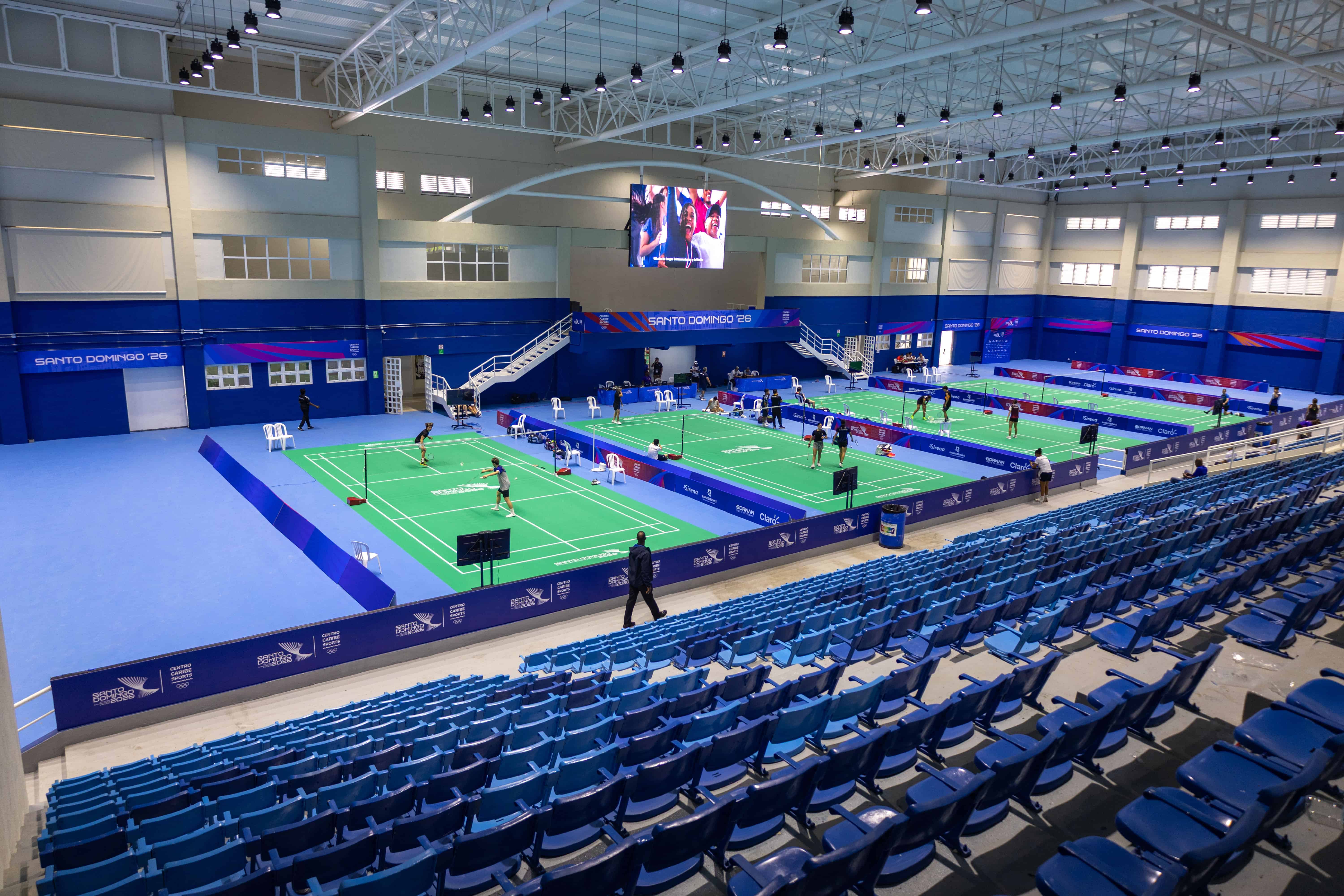 Pabellón de tenis de mesa, donde se realizarán también los juegos de badminton