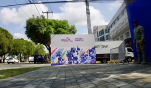 Alcald&iacute;a del DN inaugura parque Paseo Para&iacute;so con mural dedicado a los Juegos Centroamericanos