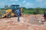 Avería en tubería de 48 pulgadas deja sin agua a sectores de Santo Domingo Este Avería en tubería de 48 pulgadas deja sin agua a sectores de Santo Domingo Este