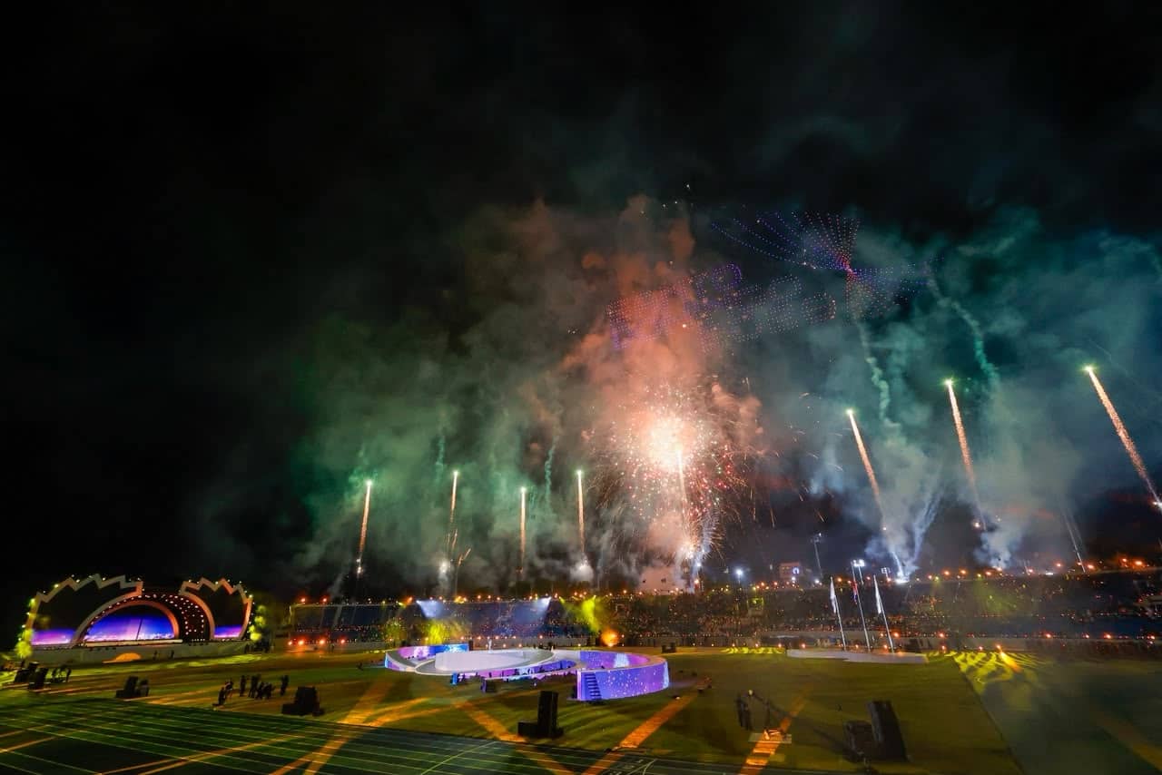 Show de fuegos artificiales.