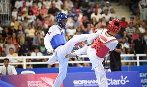 Wilfrido de la Cruz captur&oacute; el tercer oro dominicano en taekwondo en los Juegos Centrocaribe&ntilde;os
