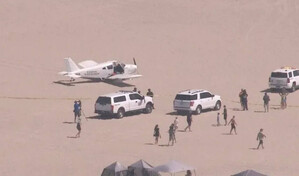 Aterrizaje de emergencia de avioneta en playa de Huntington Beach genera preocupaci&oacute;n