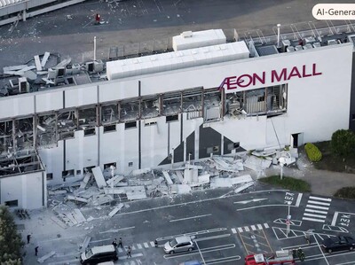 Terremoto Japón: un y varias personas atrapadas tras colapso edificio