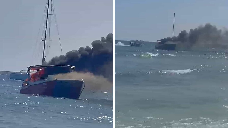 Hipótesis preliminar indica que chispa pudo provocar fuego de embarcación en isla Saona Hipótesis preliminar indica que chispa pudo provocar fuego de embarcación en isla Saona