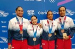 Dominicana conquista doble bronce en trampolín sincronizado en la gimnasia de los Juegos