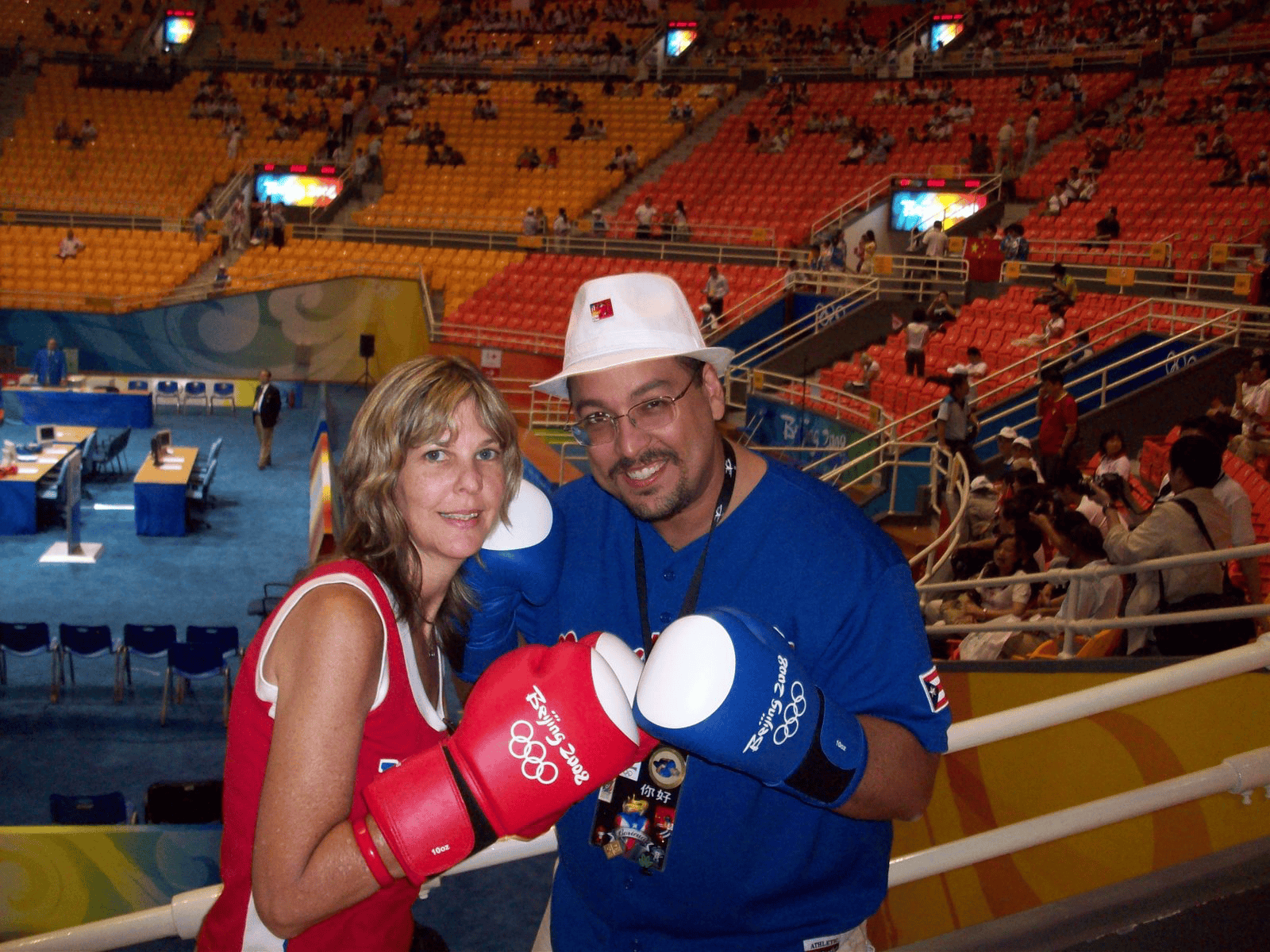 Rafael y Vanessa en los Juegos Ol&iacute;mpicos de Pek&iacute;n 2008, efectuados entre el 8 y 24 de agosto en la capital de la Rep&uacute;blica Popular China.