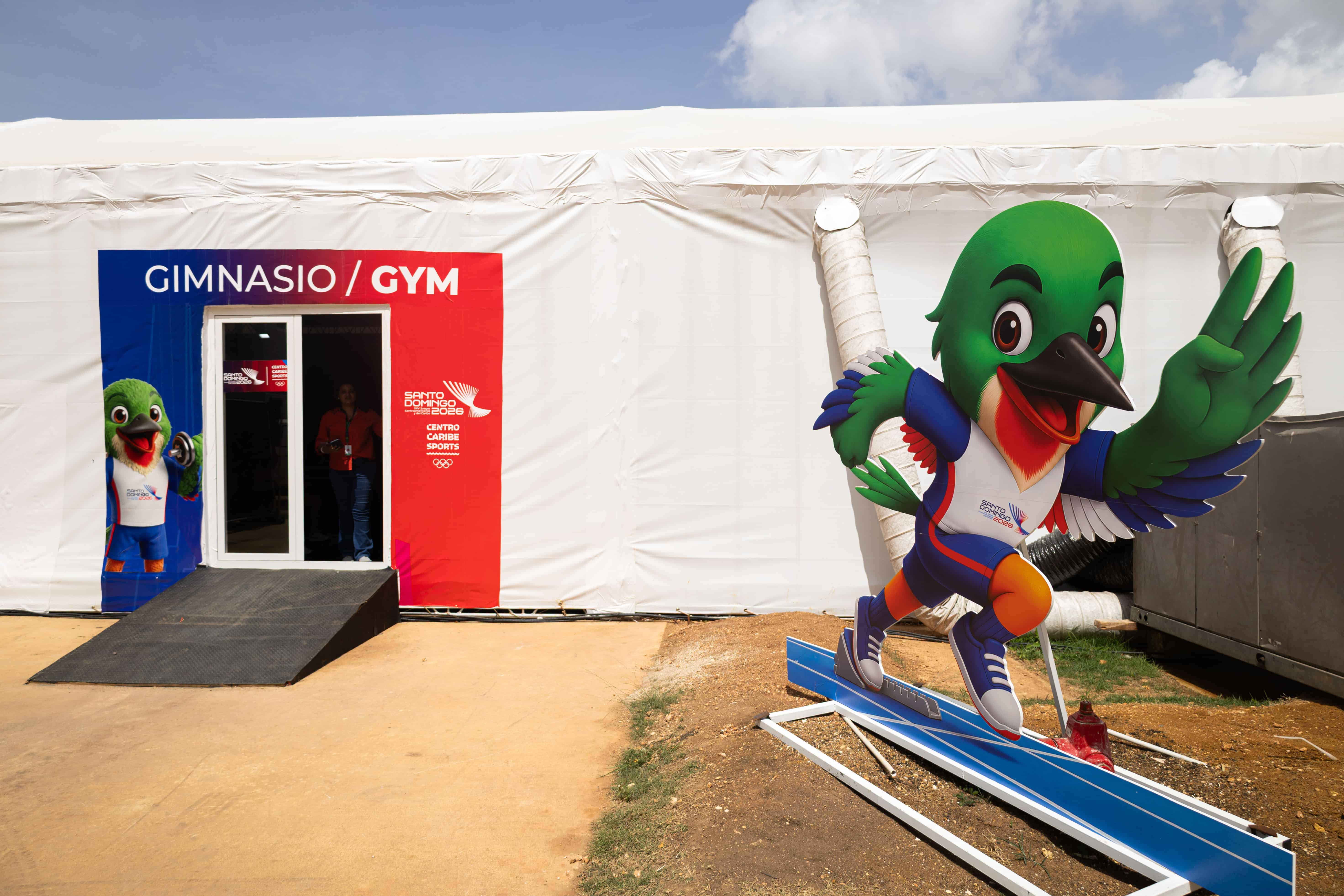 Zona de entrenamiento f&iacute;sico para los atletas