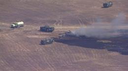 Un avi&oacute;n de combate de EE. UU. se estrella en una base militar de California