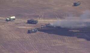 Un avi&oacute;n de combate de EE. UU. se estrella en una base militar de California