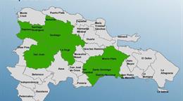 COE coloca nueve provincias y el Distrito Nacional en alerta verde por lluvias COE coloca nueve provincias y el Distrito Nacional en alerta verde por lluvias