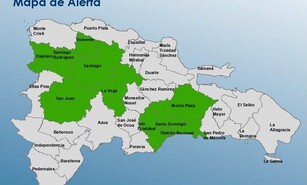 COE coloca nueve provincias y el Distrito Nacional en alerta verde por lluvias
