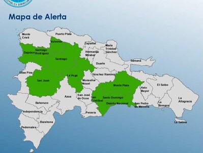 Dominican Republic issues green alert for heavy rains in several provinces