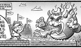 Caricatura de Noticiero Poteleche 4 agosto 2026