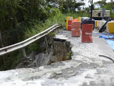 Reparación de carretera Casabito-Constanza enfrenta quejas por lentitud