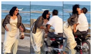 Video | Momento en el que un motorista atropella a influencer dominicana mientras grababa un video