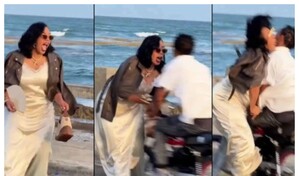 Video | Momento en el que un motorista atropella a influencer dominicana mientras grababa un video