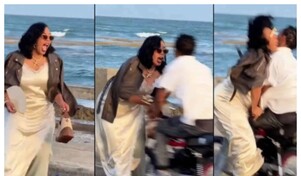 Video | Momento en el que un motorista atropella a influencer dominicana mientras grababa un video