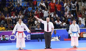 Larry Aracena conquista el oro en kata y completa el doblete dominicano en el karate
