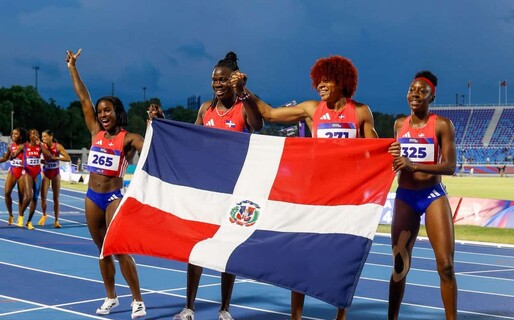El relevo femenino 4x100 le da a RD su onceava medalla de oro en atletismo con nuevo r&eacute;cord