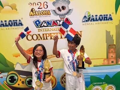 RD ganó el Campeonato Internacional de Cálculo Mental Aloha 2026