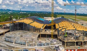 La nueva terminal del Aeropuerto del Cibao alcanza el 85 % de avance en su estructura
